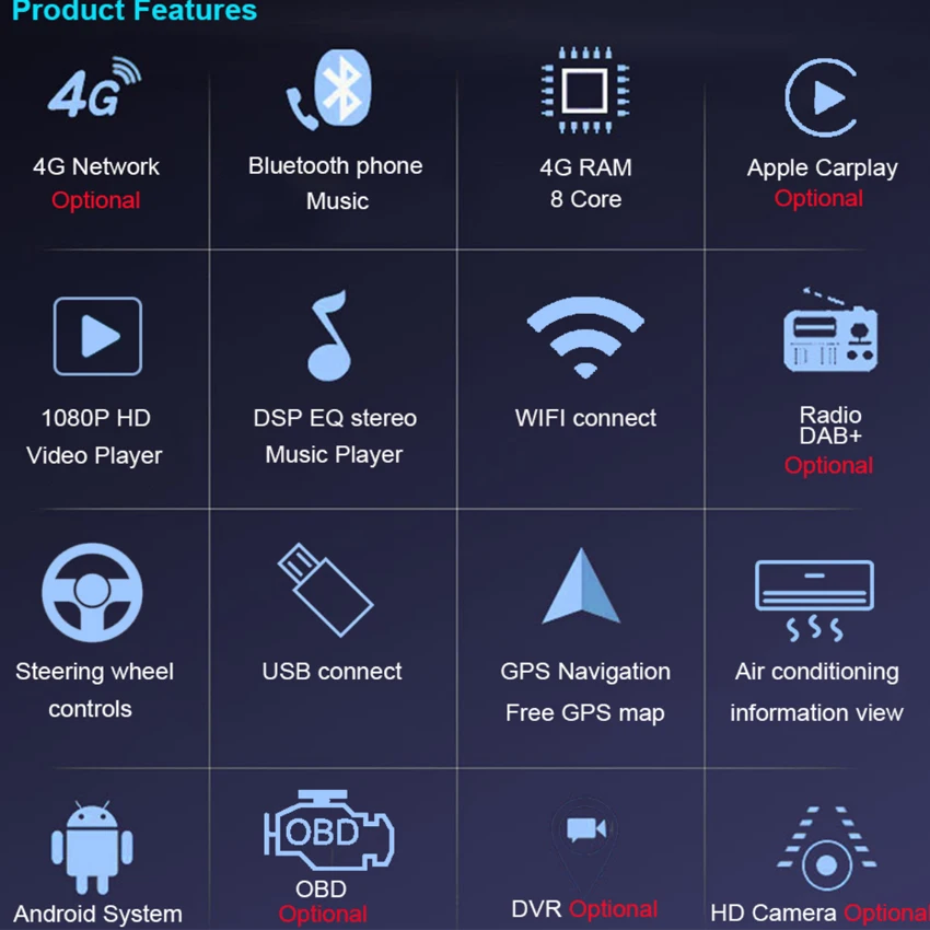 Для TOYOTA Avensis 2003-2009 Android умная автомобильная навигация управление изображения
