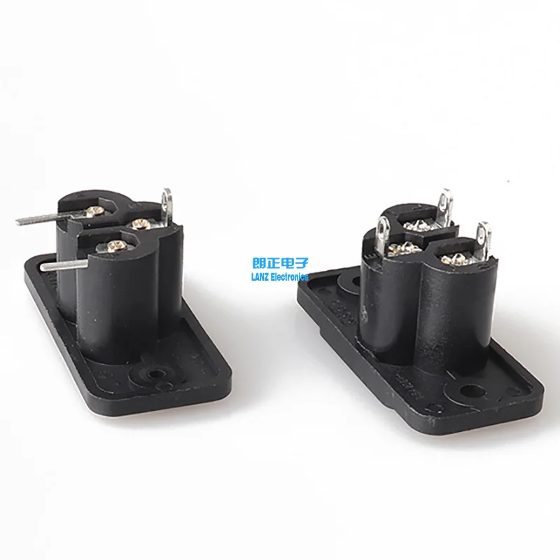 LZ-6-3S1S1 IEC C6 Тип AC Разъем питания Микки Маус розетка Слива три ядра карты с ушным винтом фиксированной