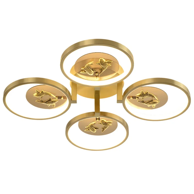 Медный потолочный светильник OUFULA для гостиной столовой спальни | Освещение