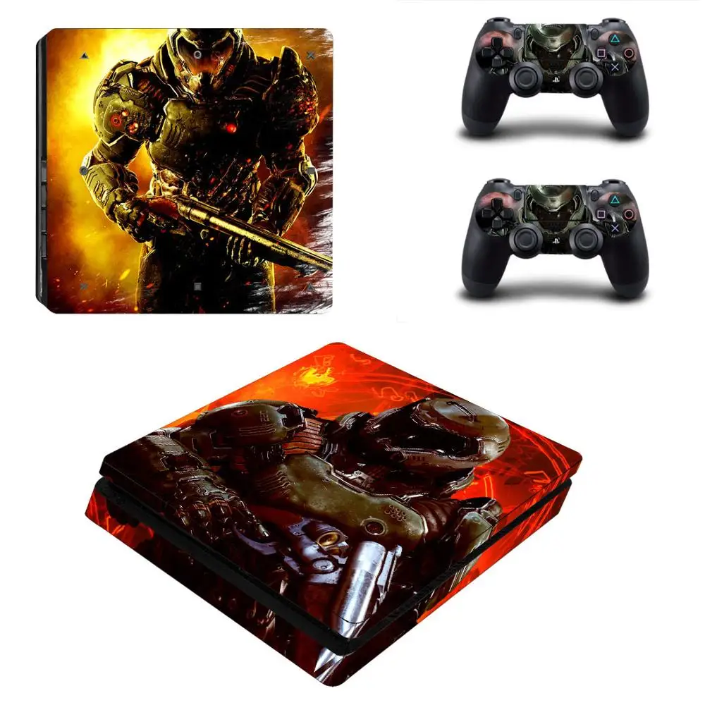 PS4 тонкие наклейки PS 4 Play станция виниловые на кожу Doom Adesivos для playstation тонкая