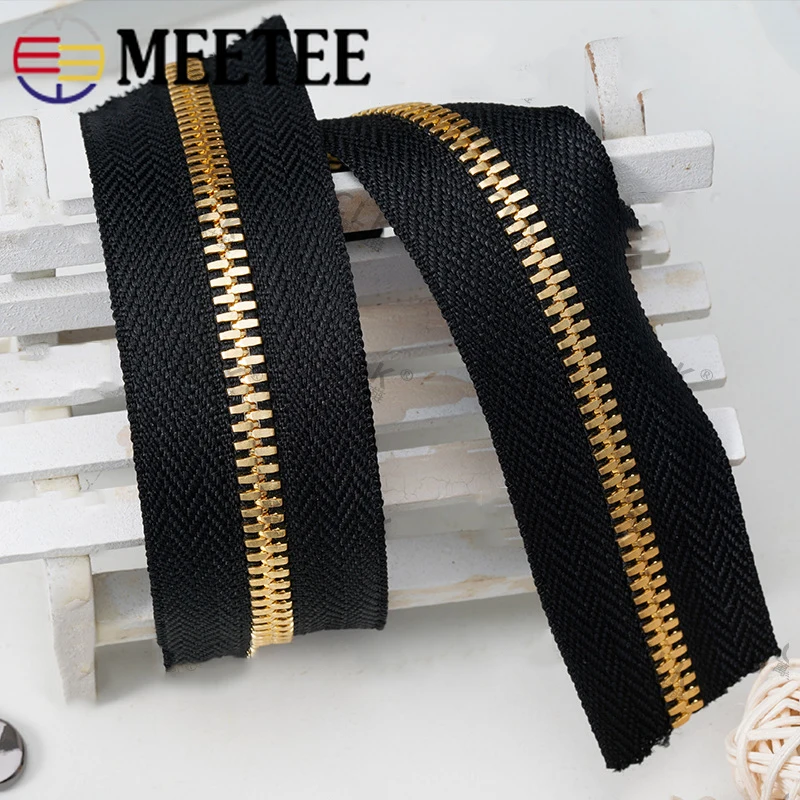 1/2 ярдов металлические застежки-молнии рулон высокое качество зубы двойной