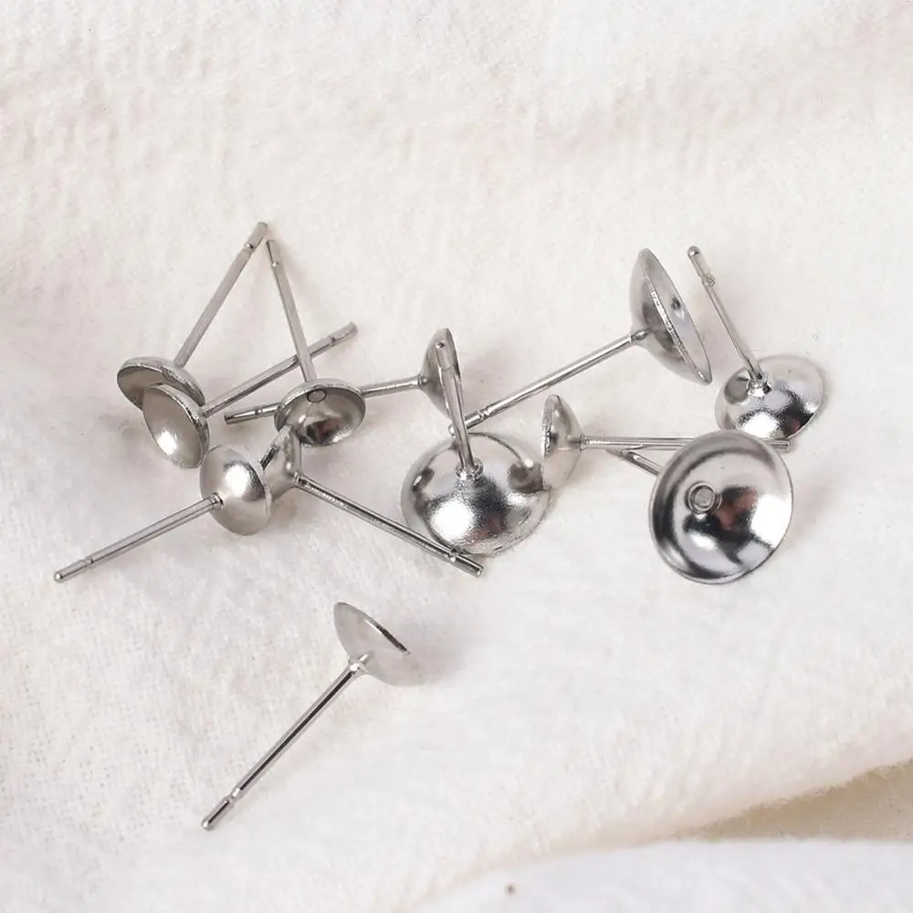 Серьги в форме стакана из нержавеющей стали пустая основа для сережек с