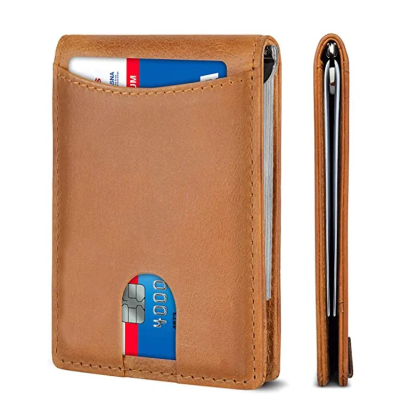 Деловой мужской Многофункциональный Анти-Магнитный Тонкий кошелек для карт