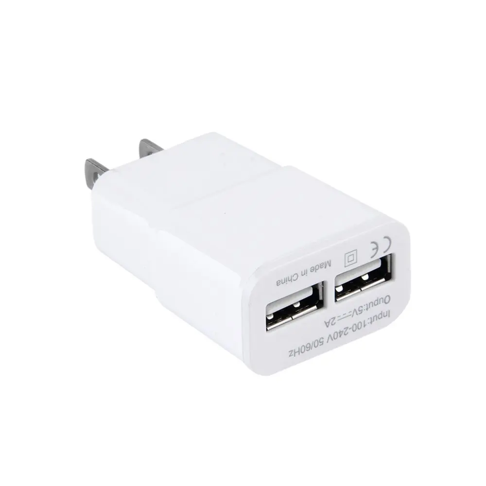 AC настенное Зарядное устройство планшета Мощность адаптер 5В 2A Dual USB 2-Порты и разъёмы для путешествий зарядный США для мобильного телефона PC белый/штепсельная вилка европейского стандарта