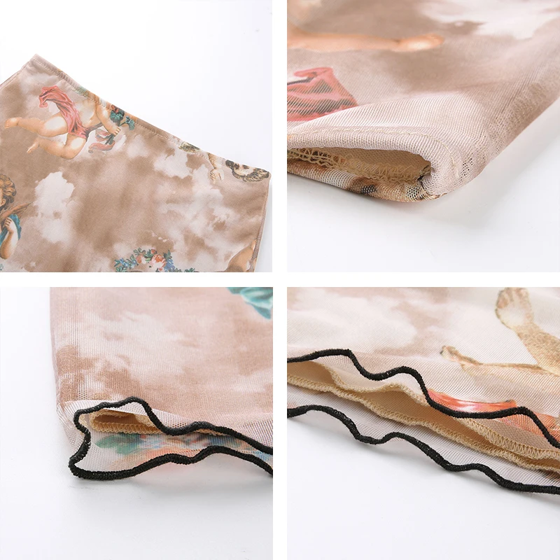 

High Waist Pencil Skirts Fashion Korean Harajuku Angle Print Mini Skirt Women 2021 Streetwear Summer Sexy Wrap Skirt