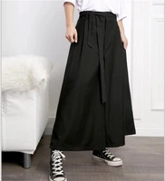 mens pants new japanese style casual pants hair stylist belt mens pants nine minutes wide leg pants flared pants