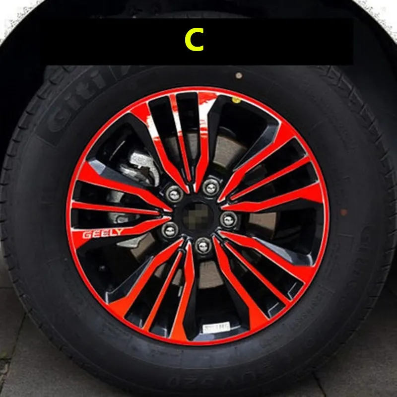 C Для Geely Emgrand X7 EmgrarandX7, EX7, FC SUV, Vision X6, NL4, автомобильная наклейка для колес - Название цвета: C