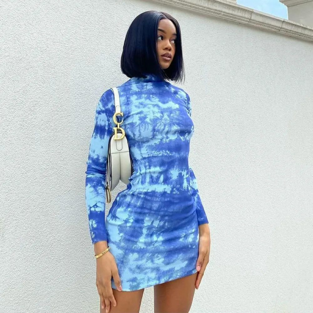 

Women Dress Autumn Fashion Slim Long Sleeve Dress Female Clothing Streetwear Apparel Knitting Elasticity Elegant Mini Dress