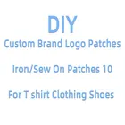 Индивидуальные фирменные нашивки с логотипом для одежды, курток, наклеек, DIY фирменный логотип, швейные нашивки с надписью, вышивка, аппликация, сумка