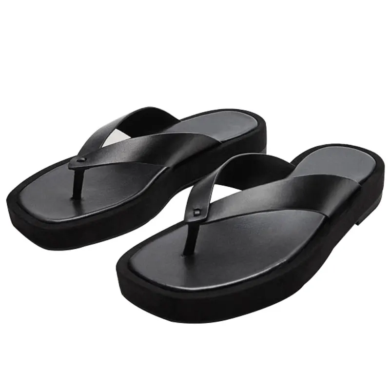

2021 Summer Home Slippers New Fashion Student Clip Foot Thick Bottom Sandals Casual Flats Slides Beach Flip Flops Sandalias