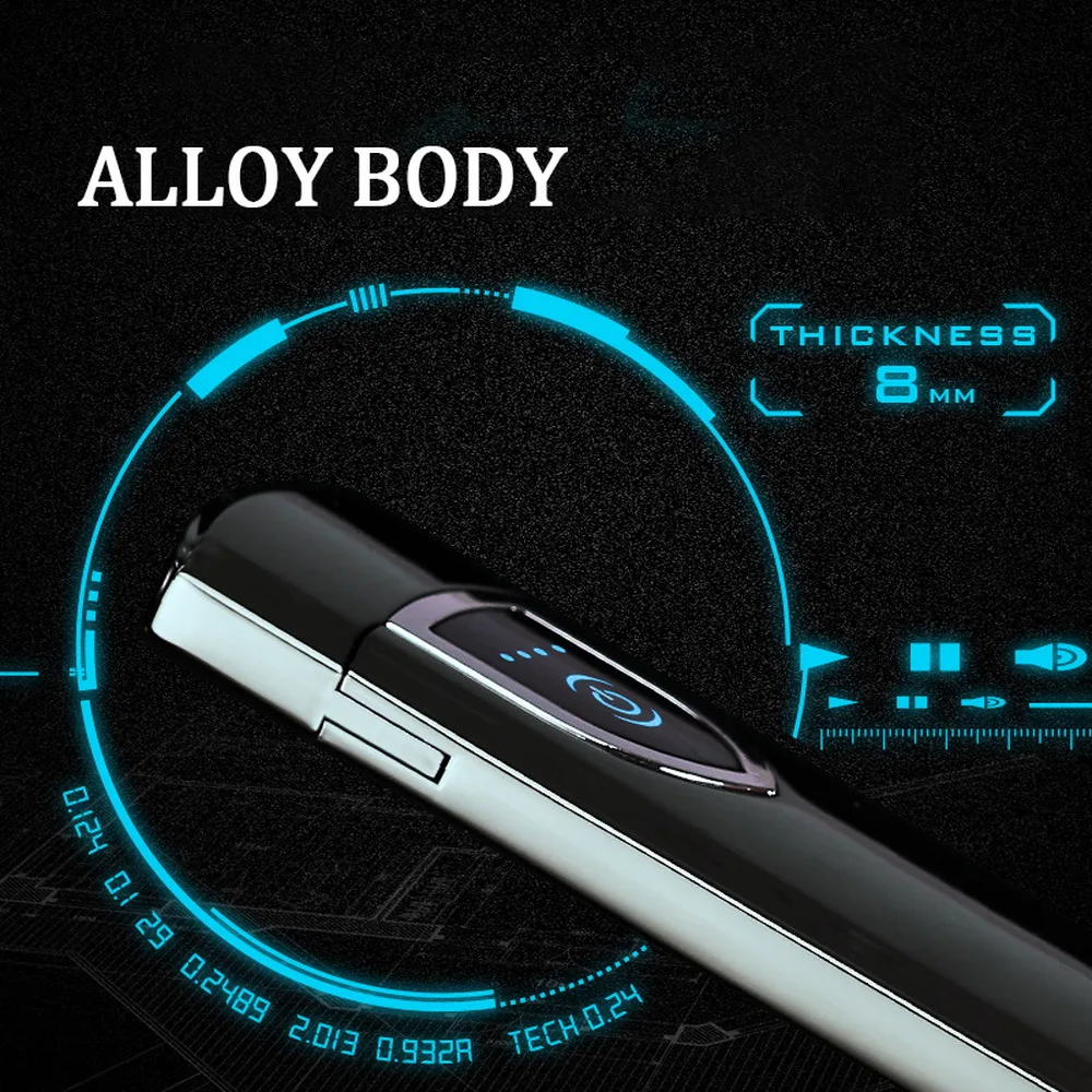 USB перезаряжаемая Зажигалка Ветрозащитная Бездымная беспламенная электрическая