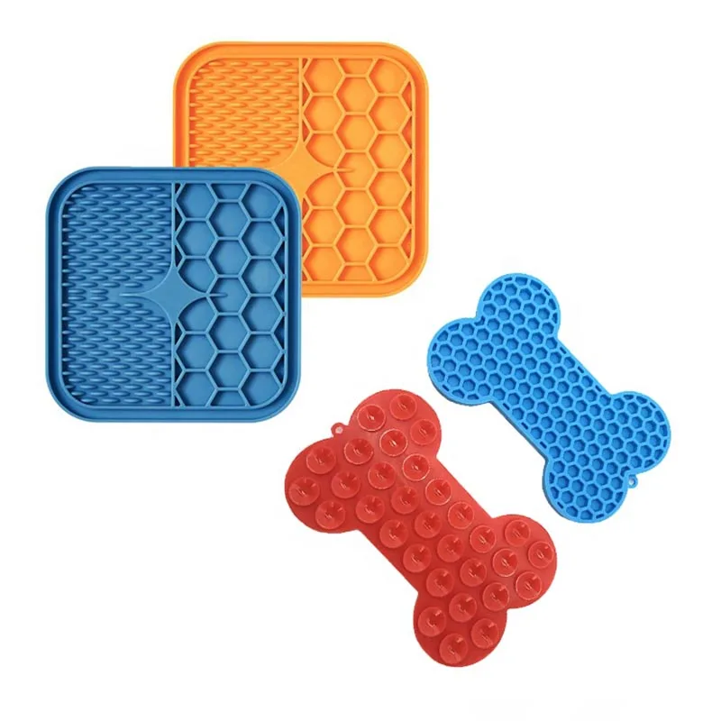

Custom Silicone Wall In Pet Dog Bath Food Bowl Slow Feeder Feeding For Pad Licking Dog Lick Mat