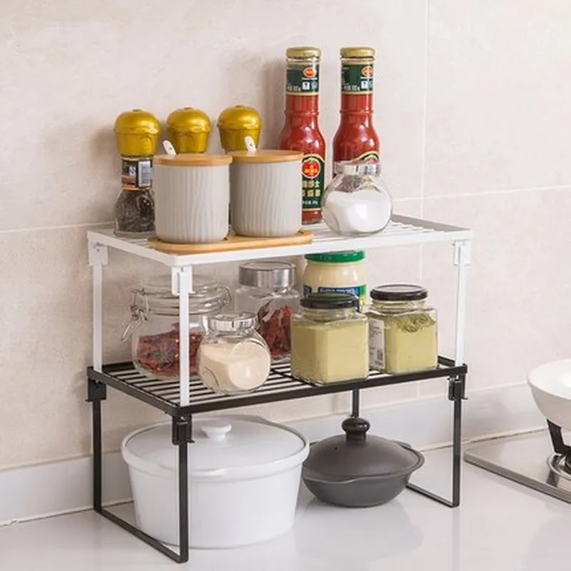 Штабелируемый кованый кухонный стеллаж для приправ экономия места сушилка