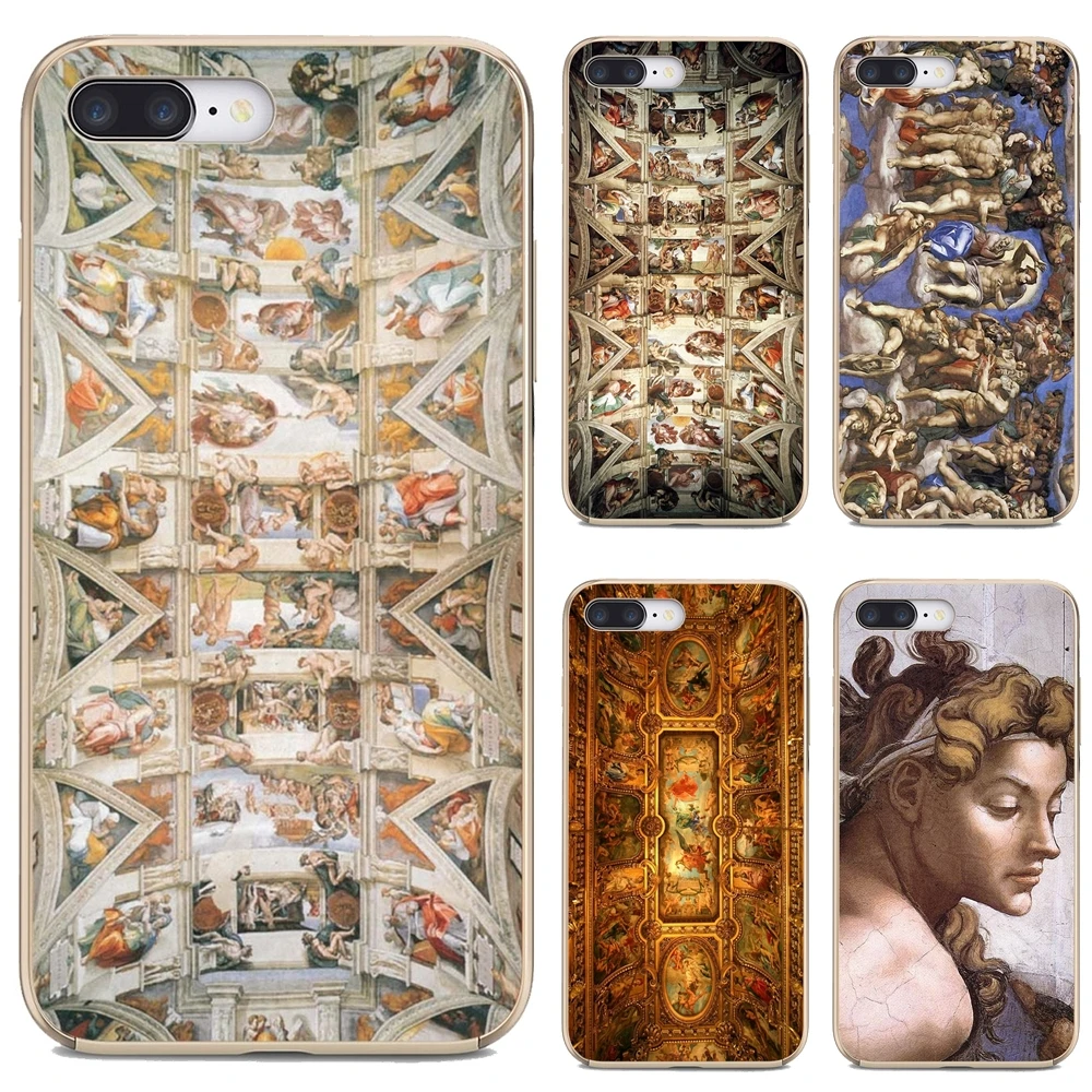 Силиконовый чехол для телефона фреска-Микеланджело Samsung Galaxy Note 3 4 5 8 9 S3 S4 S5 Mini S6 S7