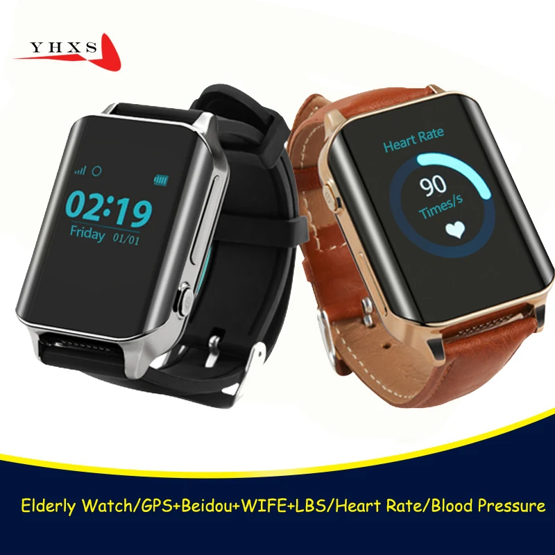 

GPS WIFE LBS Tracker Watch for Elderly Man People Child Wristwatch SOS Call Safe Anti Lost Remote Heart Rate Monitor Phone Watch