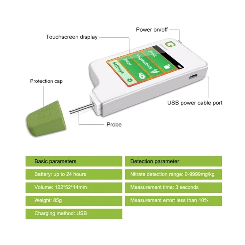 

Vegetable&Fruit Meat Nitrate Residue Food Environmental Safety Tester Tool