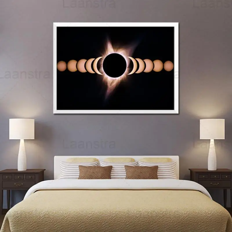 

Modern Home Decor Mural Solar Eclipse Planet Canvas Painting Sunspot Poster HD Print Wall Art Picture Astronomers Painting