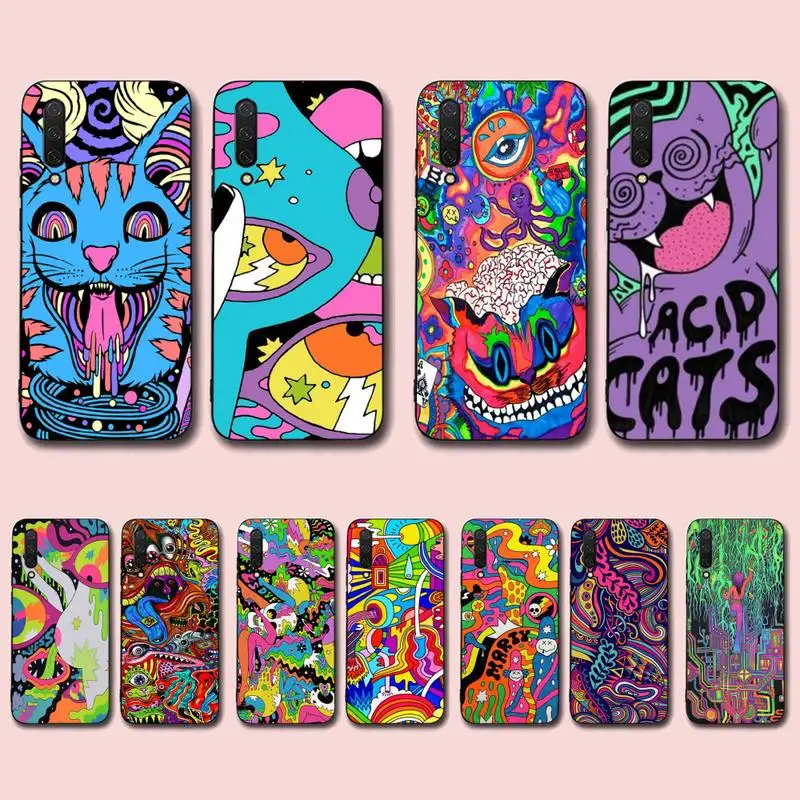 

FHNBLJ Colourful Psychedelic Trippy Phone Case for Xiaomi mi 9 8 10 5 6 lite F1 SE Max 3 2 mix 2s