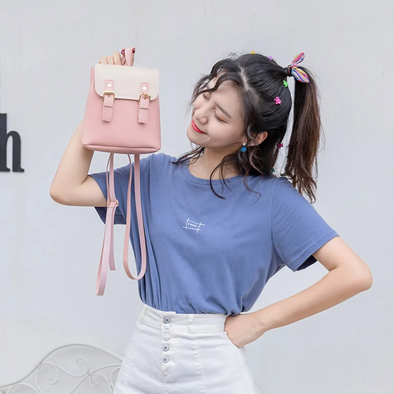 Женский Цветной маленький рюкзак сумки в стиле ретро Студенческая Повседневная