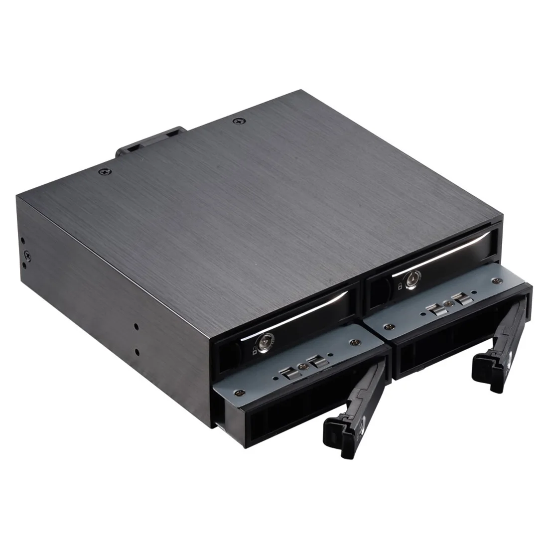 

4-bay 2.5 inch Internal SATA HDD/SSD Aluminum Mobile Rack with Hot-swap Support 7mm / 9.5mm / 15mm HDD/SSD Enclosure with Lock
