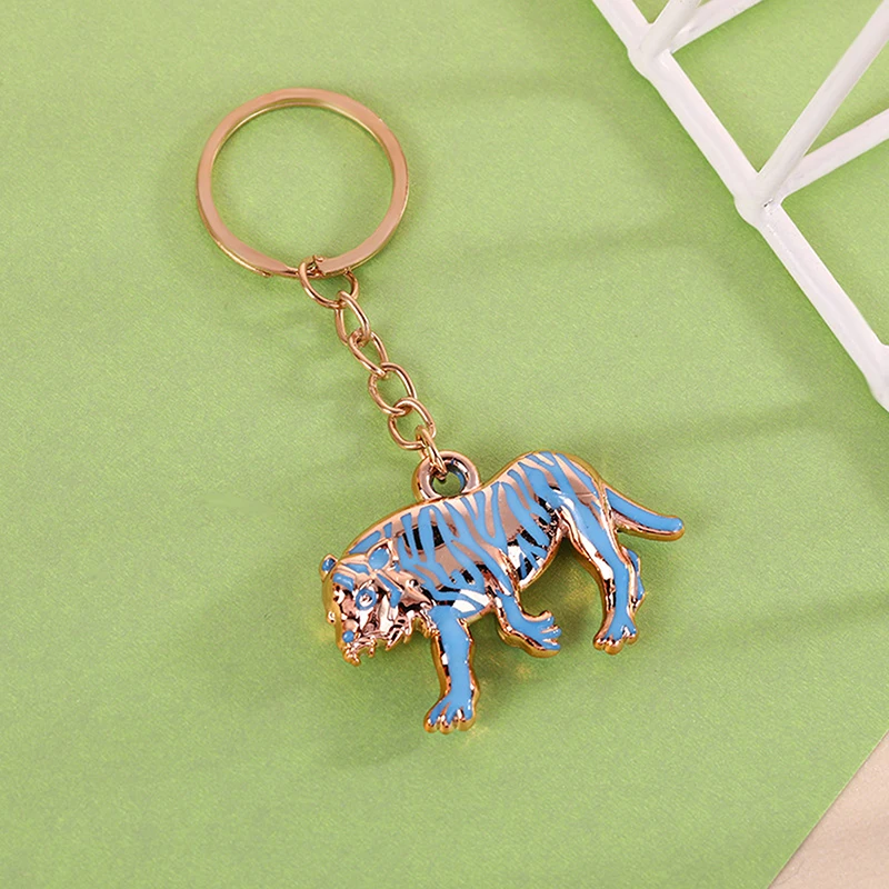 Модный брелок из сплава 2022 с тигром для женщин и мужчин цветное животное тигр