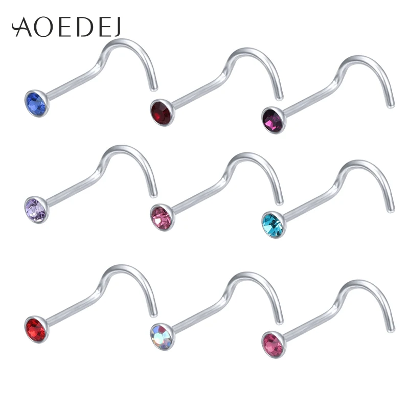 AOEDEJ в стиле панк носовые шпильки для пирсинга украшения губ ювелирные изделия