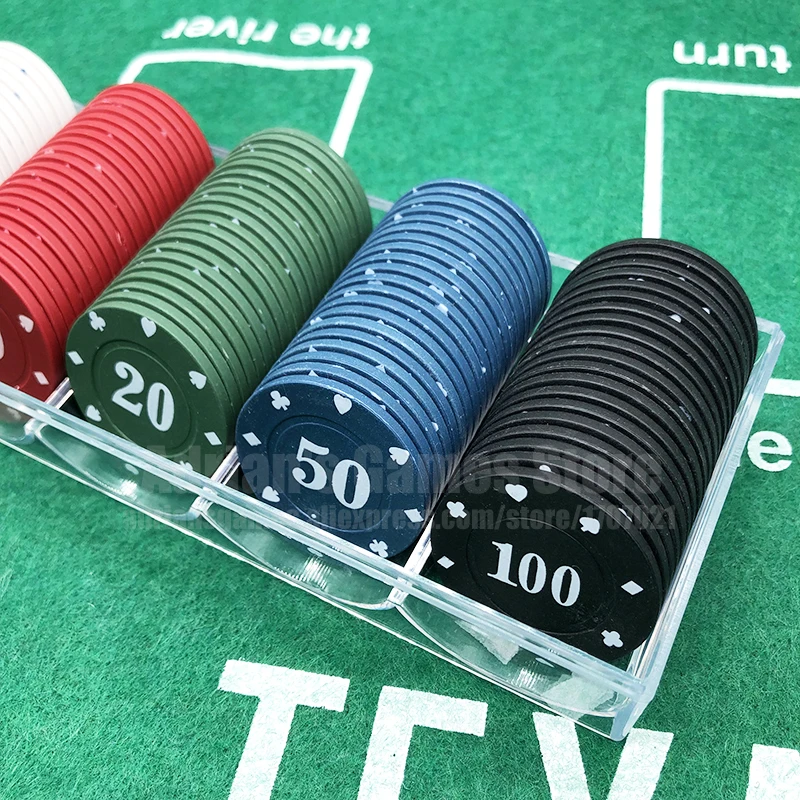 100 шт./компл. набор дешёвых чипсов для покера пластиковый игровой жетон казино 38*2