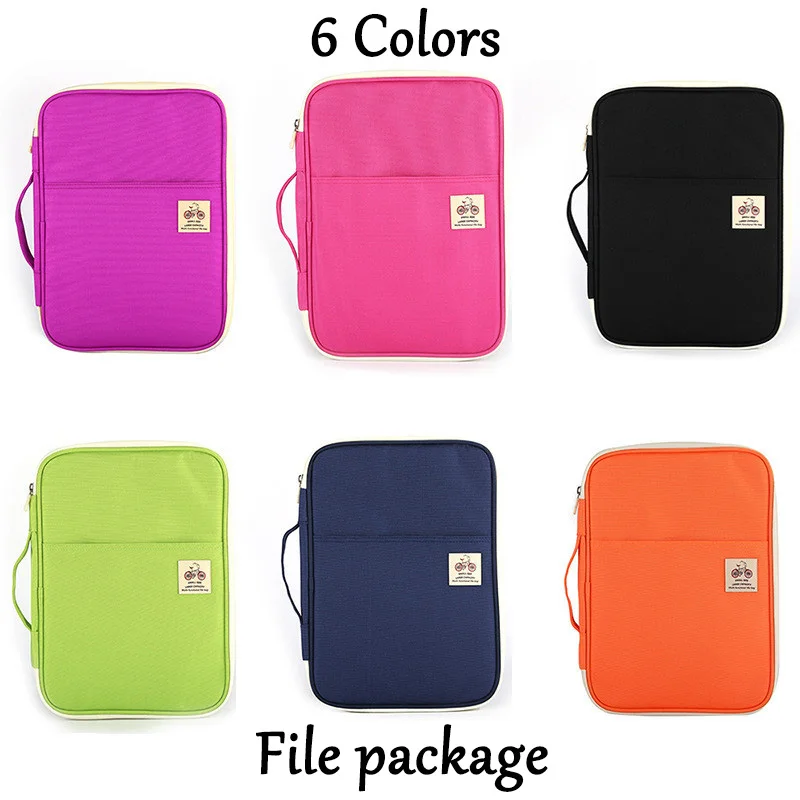 A4 Folders Bags Multi-functional Filing Document Portable Oxford Waterproof For Tablet Data Notebook Storage Stationery Bag Gift |