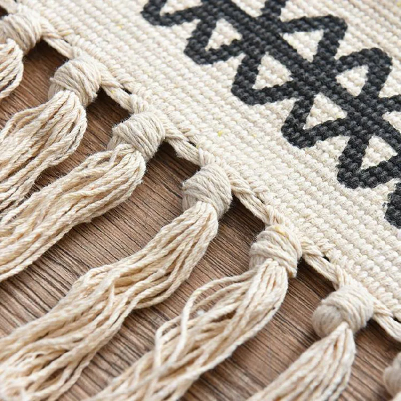 Богемный искусственный ковер для дивана гостиной спальни из хлопка и льна ручной