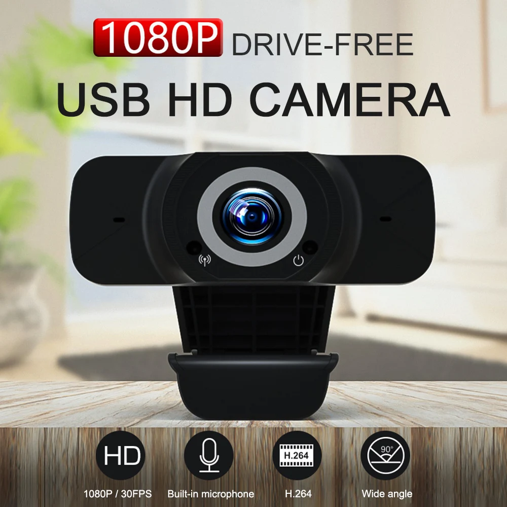 Full HD 1080P камера прямые трансляции веб-камера со встроенным микрофоном компьютер