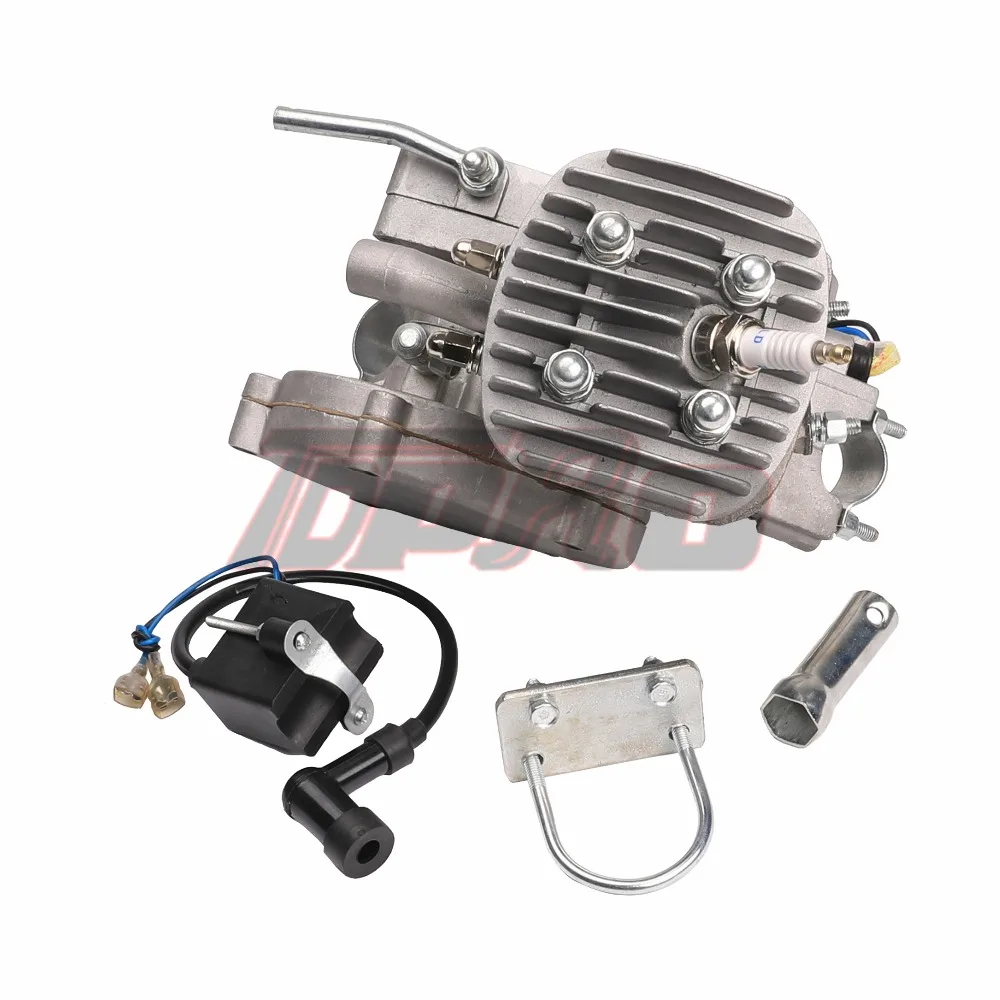 Tdpro комплект 80cc пуш-ап велосипед 2 тактный газовый комплект моторного двигателя DIY моторизованный велосипед электрический старт с Свеча зажигания цепь для мотоцикла переключатель