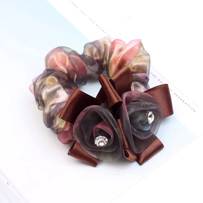 

2019 Exquisite Flower Hairband For Girls Delicate Lace Crystal Elastic Hair Bands For Women Quietly Elegant Hairbands For Ladies
