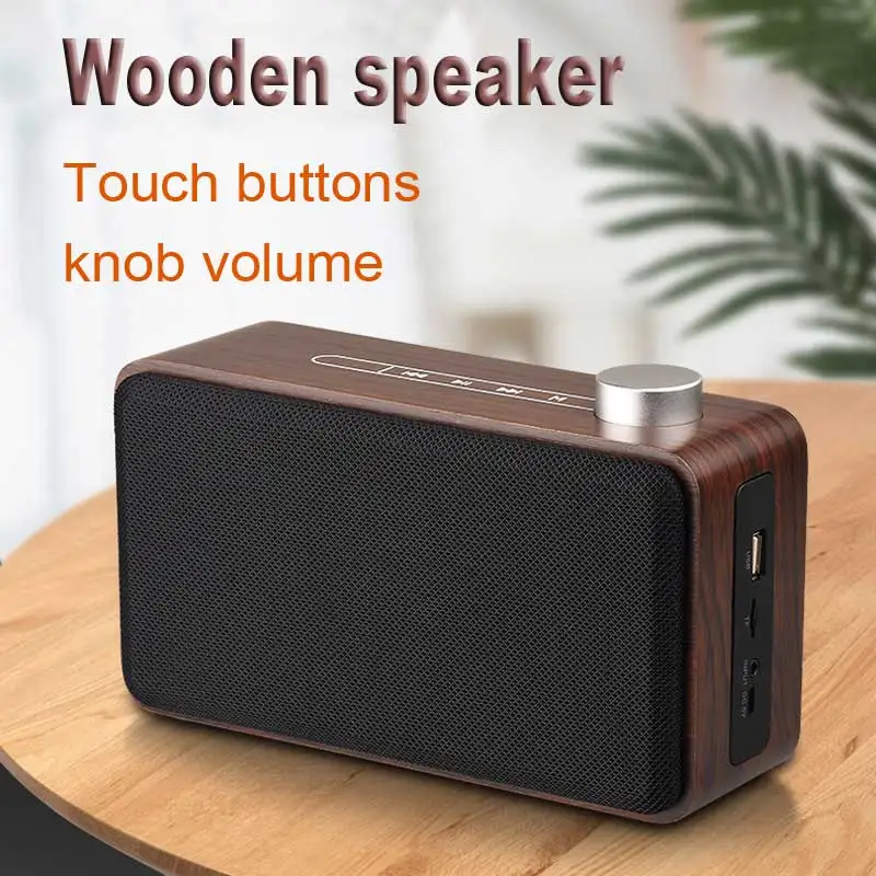 Деревянная портативная мини-Колонка JUNKE Hi-Fi с Bluetooth беспроводная стереоколонка