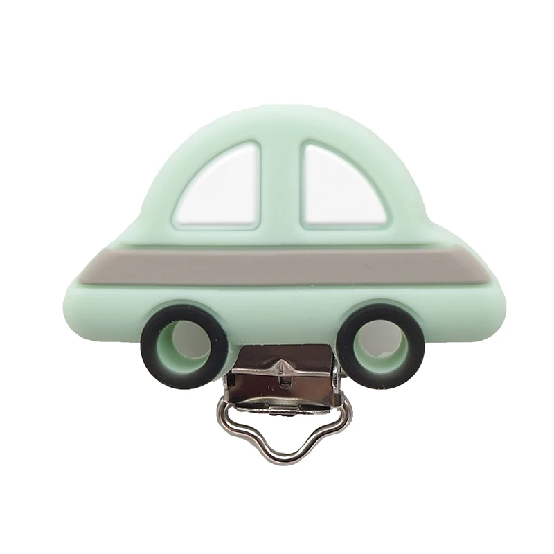Mint Chengkai 10 шт. силиконовые автомобильные клипсы DIY детская кошка мышь Соска с животным Прорезыватель зубов, пустышка для младенца ювелирные изделия игрушки аксессуары - Цвет: Mint