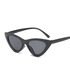 Очки солнцезащитные женские винтажные, пикантные маленькие брендовые дизайнерские цветные солнцезащитные очки кошачий глаз в стиле ретро, 1 шт.