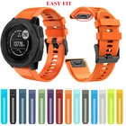 20 22 26 мм Быстросохнущий ремешок для Garmin Fenix 6X 6 6S Pro 5X 5 5S plus 3 3HR браслет Forerunner 935 945 силиконовые Ремешки для наручных часов