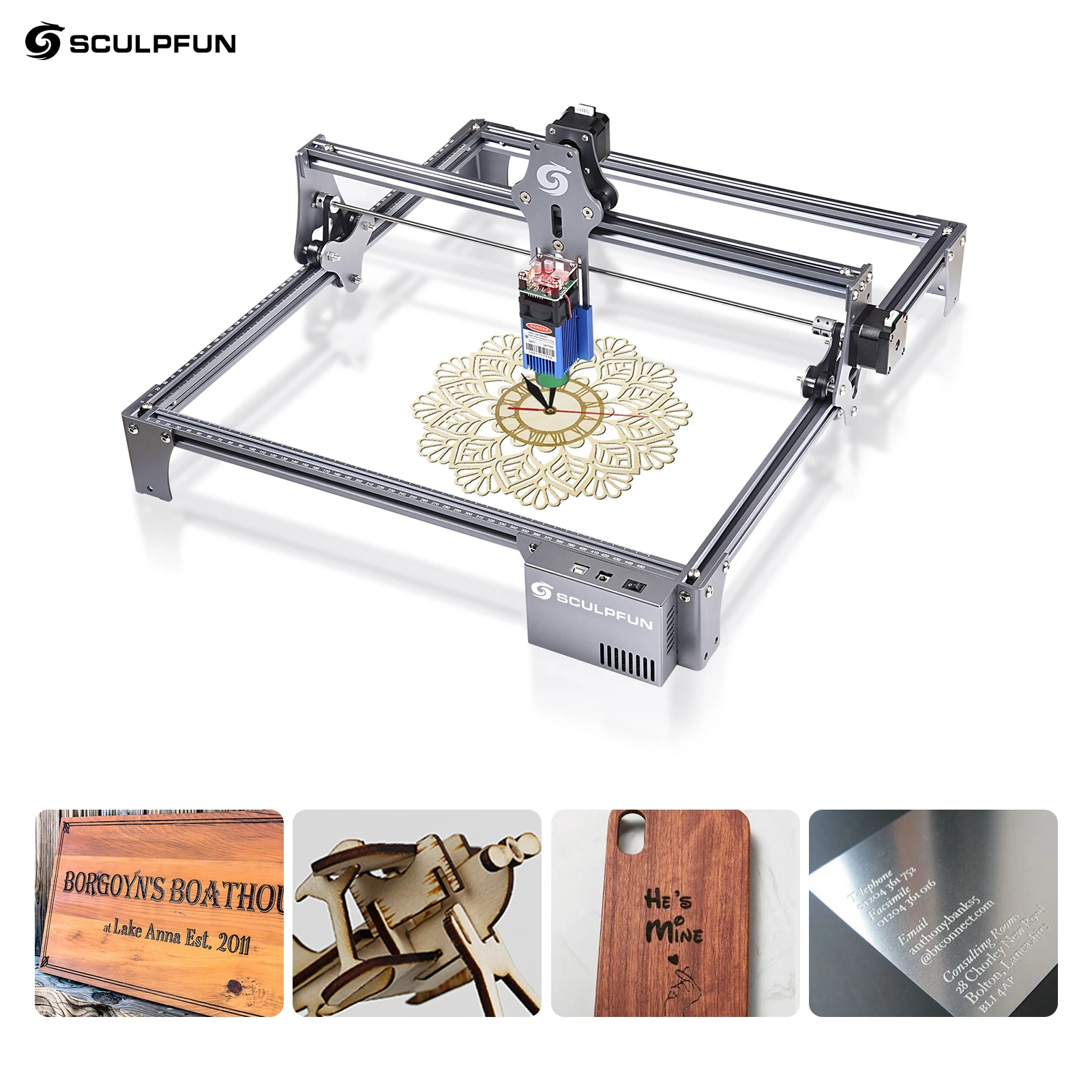 

SCULPFUN S6 Pro Laser Engraver 410x420mm LD+FAC Spot Compression Ultra-thin Focus Desktop DIY Engraving Cutting Machine