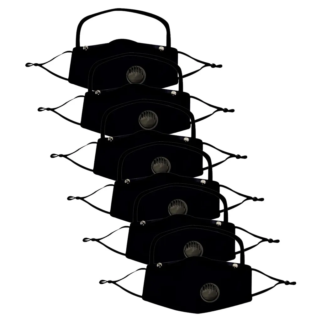 

6pcs Adult Reusable Protect Mask With Breather And Detachable Eyes Shield Dustproof Windproof Outdoor Sport Biker Unisex Mascara