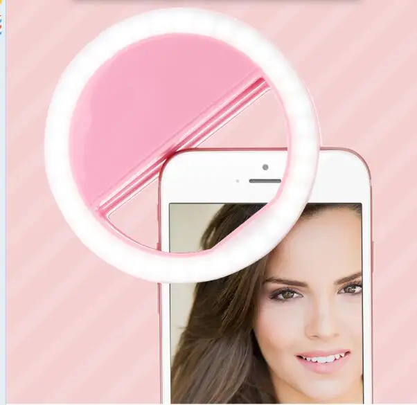 Новинка зажим Светодиодная лампа для селфи кольцо телефона Камера Портативный