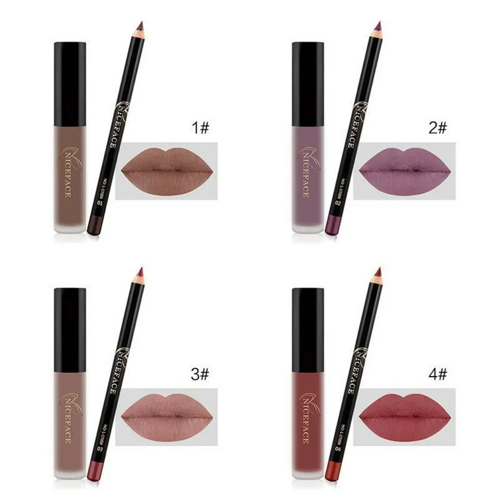 NICEFACE водостойкая стойкая Матовая жидкая губная помада подводка для губ