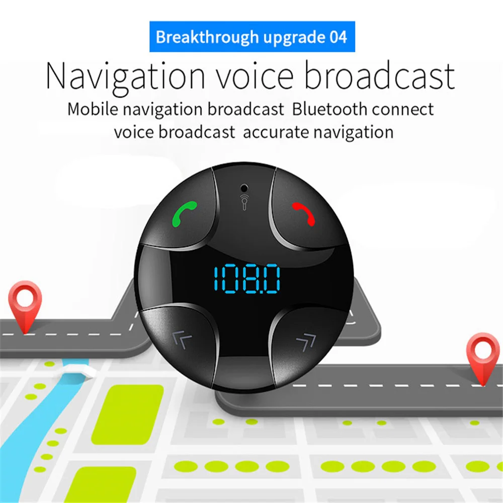 Автомобильный MP3-плеер автомобильный Bluetooth FM-передатчик комплект громкой связи MP3