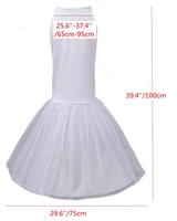 new whiteblack long mermaid petticoat for wedding party dresses crinoline underskirt saiote de noiva 1 hoops