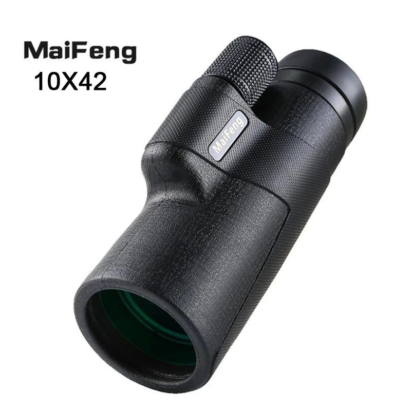 MaiFeng 10x42 HD Monocular Telescope Caza High Power Bak4 Prism Bird Watching Binoculars Fully Multi Coated For Hunting Camping
