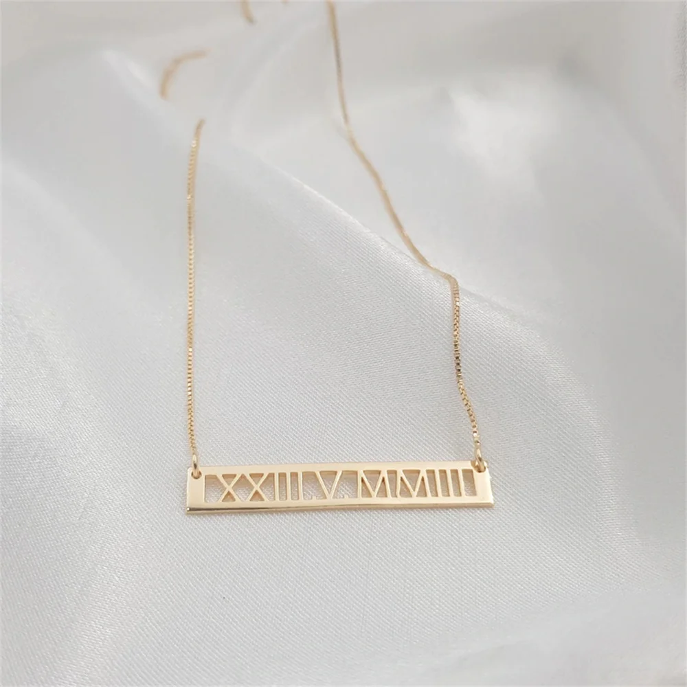 

Custom Rectangle Name Necklaces Women Stainless Steel Engrave Number Choker Necklace Customized Pendant Nameplate Jewelry Gift