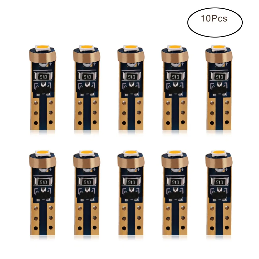 10 шт. Автомобильные светодиодные лампы T5 3030 SMD Canbus|Сигнальная лампа| |