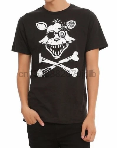 Игра Five Nights At лисица Фредди скрещенные кости футболка новая крутая Повседневная