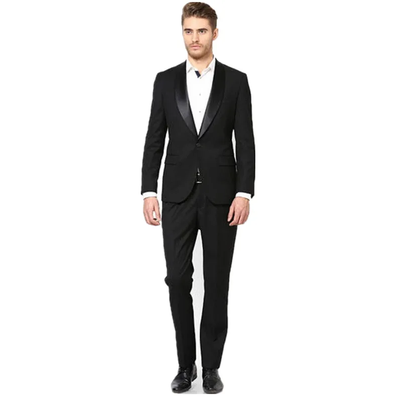 

Custom Made Black Men Groom Suits Formal Business Tuxedos Wedding Suits 2 Piece Groom Suits Men Suits (Jacket+Pants)
