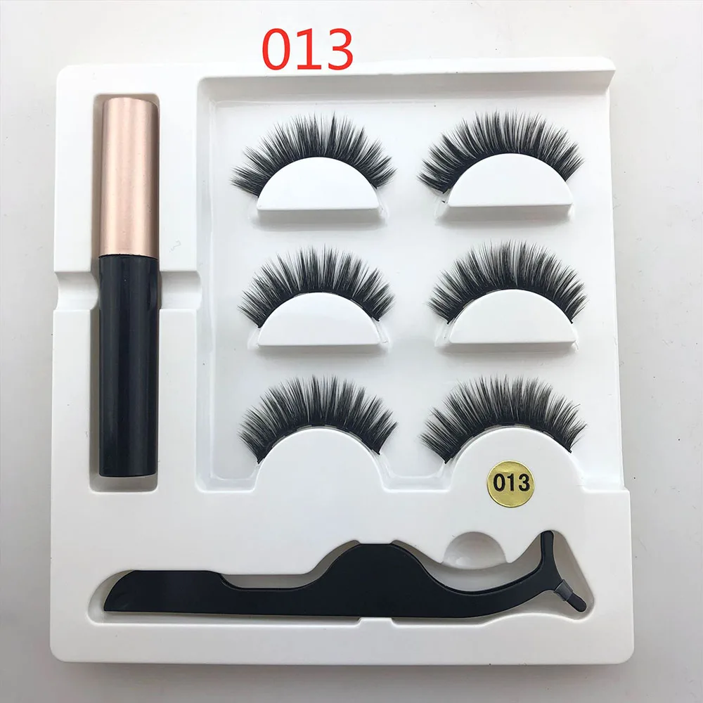 Три пары самоклеющихся инструментов для макияжа ресниц магнитные ресницы и