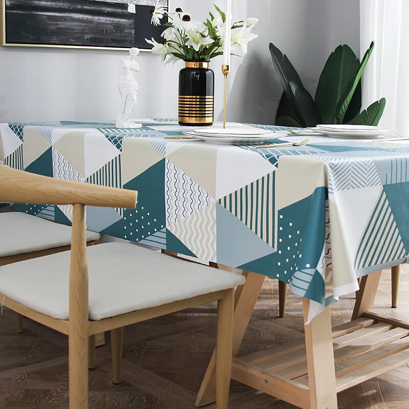 Скатерть нордическая водонепроницаемая маслостойкая анти-глажка не моющая ПВХ