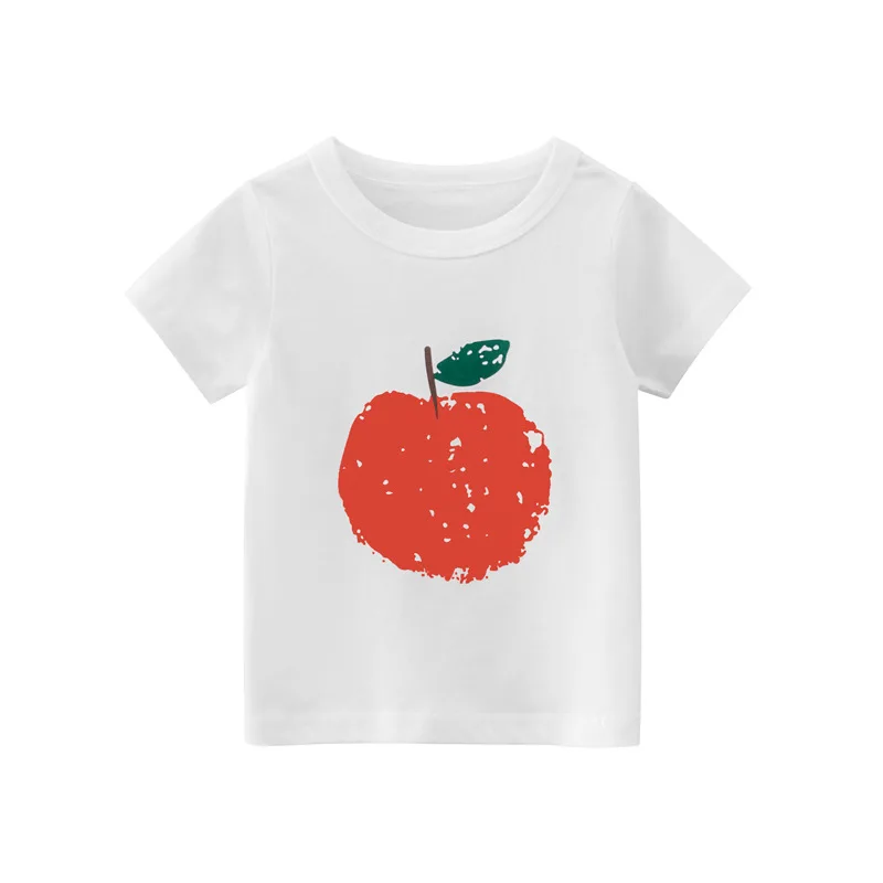 

Print Fashion T-Shirt For Girl Summer Kids Short Sleeve Tops Tees Cotton Cute Baby Girl Clothes 2-10 Years LC052